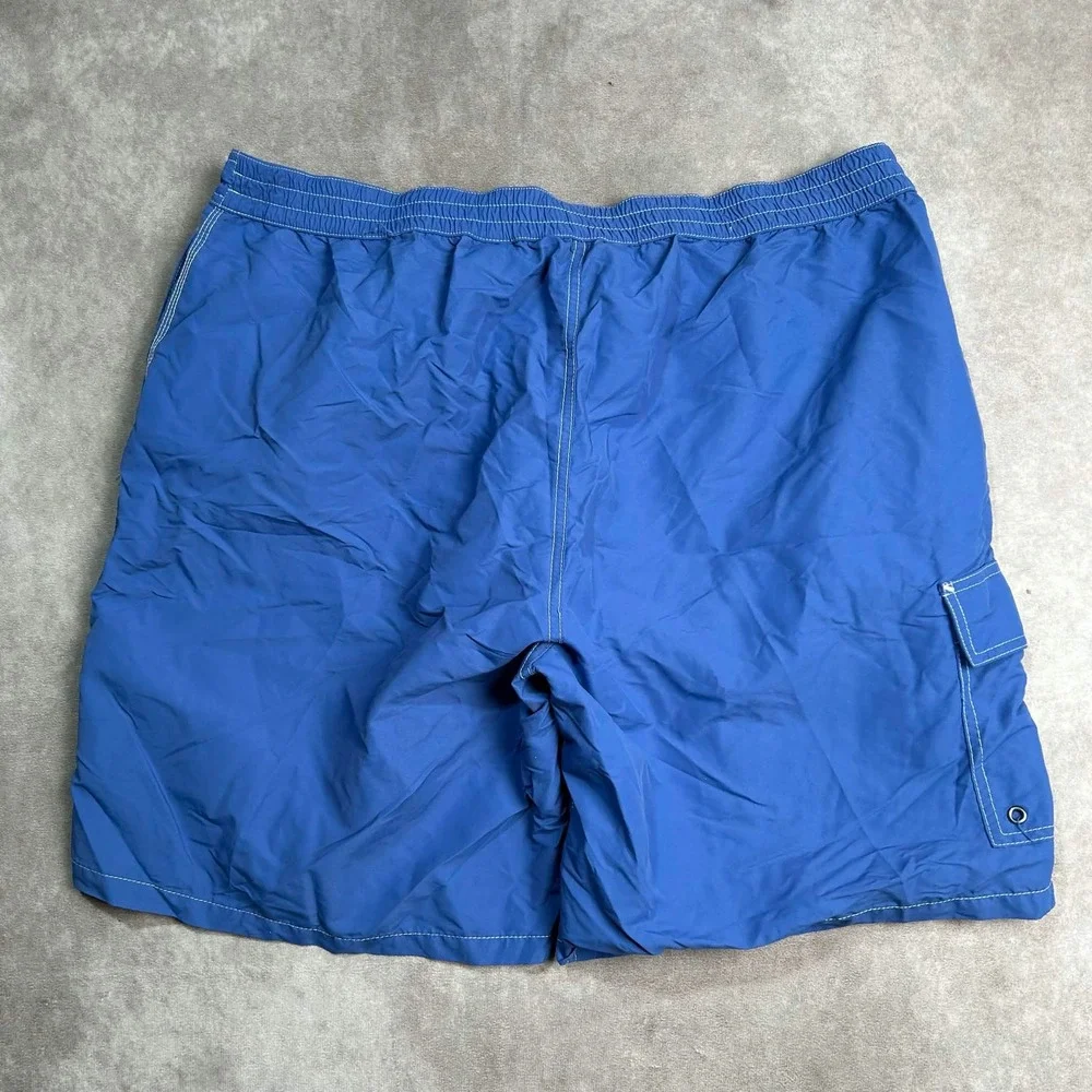 Polo Ralph Lauren Mens XXL Blue Cargo Swim Trunks Board Shorts Mesh Lined